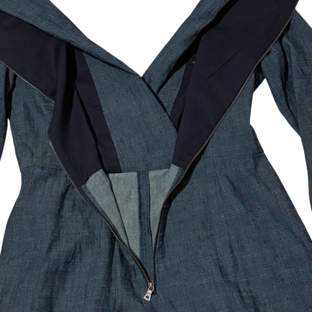Alice & Olivia 3/4 Sleeve Romper - Size 8 - Blue Denim - Like New - Casual - Picture 10 of 16